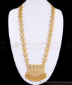 Full White Stone Impon Panchaloha Haram Lotus Design Five Metal Jewelry HR3497