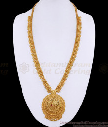 New Model Single Ruby Stone Long Mango Haram Gold Imitation Jewelry HR3501