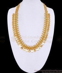 Kerala Bridal Wear Gold Plated Haram Lakshmi Coin Design For Women HR3505 Kerala Bridal Wear Gold Plated Haram Lakshmi Coin Design For Women HR3505