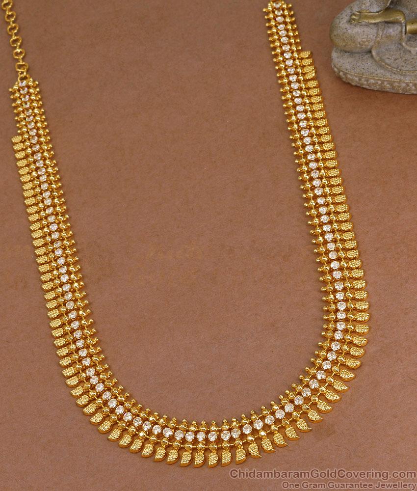 Elegant Micro Gold Polish Mango White Stone Long Haram Bridal Jewelry HR3508 Elegant Micro Gold Polish Mango White Stone Long Haram Bridal Jewelry HR3508