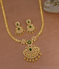 Buy Stunning Peacock Designer Gold Plated Long Ad Stone Haram Earring Wedding Set  HR3512 Buy Stunning Peacock Designer Gold Plated Long Ad Stone Haram Earring Wedding Set  HR3512