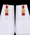 Grand Ruby Gemstone Gold Plated Diamond Haram With Earring HR3514 Grand Ruby Gemstone Gold Plated Diamond Haram With Earring HR3514