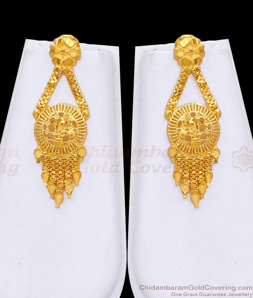 Plain Forming Gold Haram Earring Arabic Bridal Jewelry For Women HR3523 Plain Forming Gold Haram Earring Arabic Bridal Jewelry For Women HR3523
