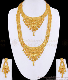 High Quality Micro Gold Polish Haram Necklace Kerala Wedding Jewelry HR3526 High Quality Micro Gold Polish Haram Necklace Kerala Wedding Jewelry HR3526