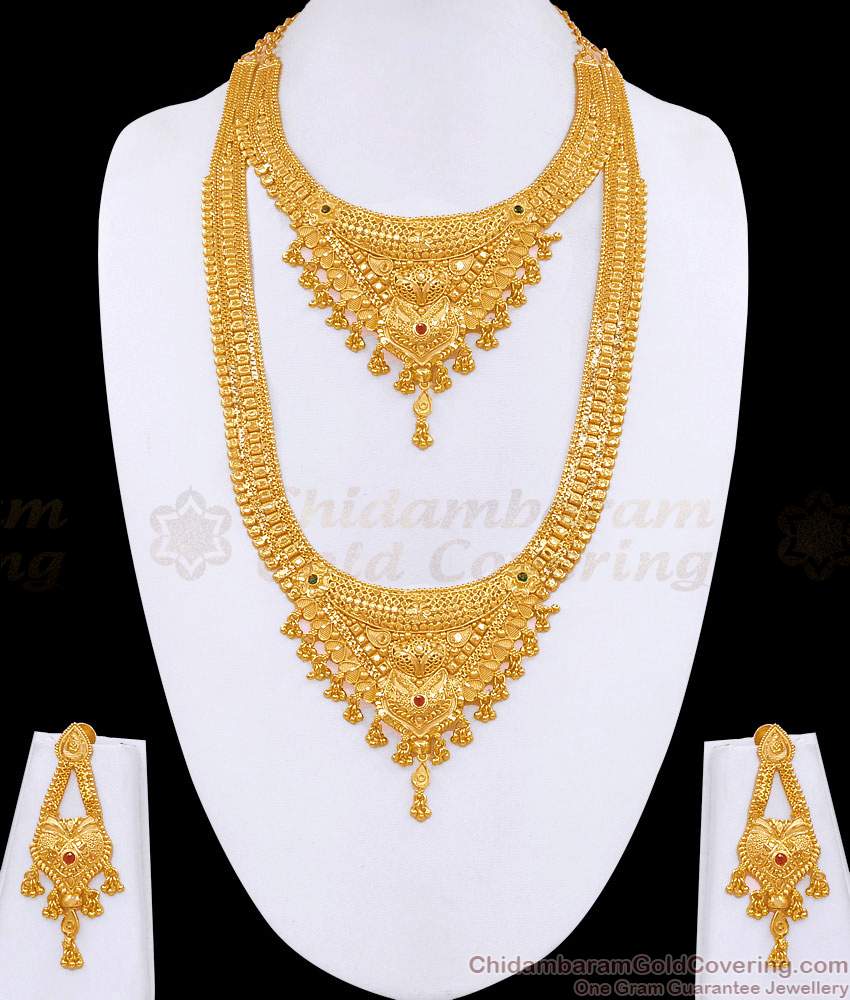 High Quality Micro Gold Polish Haram Necklace Kerala Wedding Jewelry HR3526 High Quality Micro Gold Polish Haram Necklace Kerala Wedding Jewelry HR3526