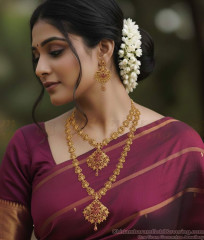 Bridal Set Ruby Stone Peacock Haram Necklace Design Shop Online HR3528