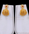 Luxurious Gold Imitation Bridal Haram Necklace Set With Designer Earrings HR3532 Luxurious Gold Imitation Bridal Haram Necklace Set With Designer Earrings HR3532
