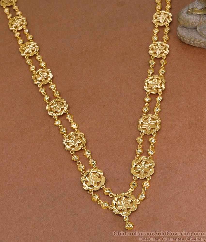 Light Weight One Gram Gold Long Haram Plain Galsar Designs HR3536 Light Weight One Gram Gold Long Haram Plain Galsar Designs HR3536