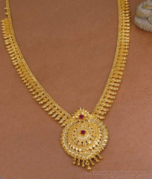 New Model Micro Gold Polish Mango Haram Net Pattern With Ruby Stone HR3540 New Model Micro Gold Polish Mango Haram Net Pattern With Ruby Stone HR3540