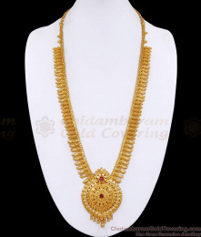 New Model Micro Gold Polish Mango Haram Net Pattern With Ruby Stone HR3540