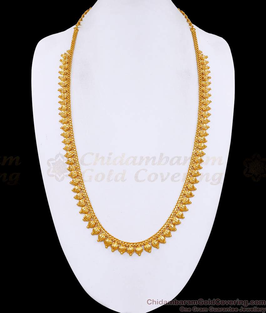 Real Gold Look Mullaipoo Malai Gold Imitation Haram Design Online HR3547