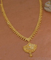 New Model Micro Gold Polish Haram White Stone Kerala Pattern HR3550