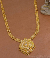 Buy 1 Gram Gold Mullaipoo Haram White Stone Design For Bridal Wear HR3553