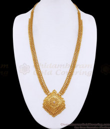Buy 1 Gram Gold Mullaipoo Haram White Stone Design For Bridal Wear HR3553 Buy 1 Gram Gold Mullaipoo Haram White Stone Design For Bridal Wear HR3553