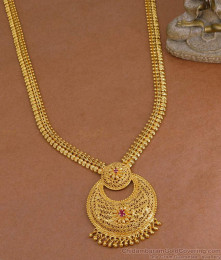 Premium Quality Micro Gold Plated Mango Haram With Ruby Stone Online HR3555