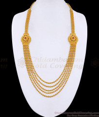 Trendy Golden Beads Multi Line Long Haram Design For Women Wedding HR3557 Trendy Golden Beads Multi Line Long Haram Design For Women Wedding HR3557