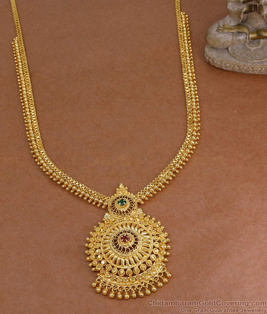 New Arrival Micro Gold Plated Ad Stone Long Haram Mullai Mottu Design HR3560