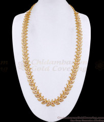 High Quality Ruby White Gati Stone Impon Panchaloha Haram Mango Design HR3573 High Quality Ruby White Gati Stone Impon Panchaloha Haram Mango Design HR3573