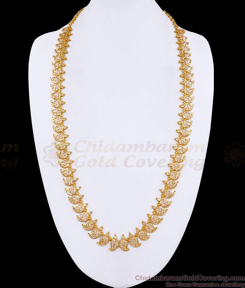 Original Five Metal Impon Mango Haram White Stone Design For Bridal Wear HR3574