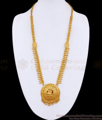 High Quality Micro Gold Polish Mullaipoo Haram Lakshmi Pendant Design HR3580