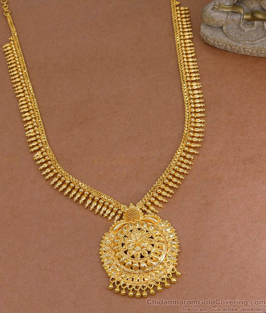 Plain Mullai Mottu Gold Imitation Haram Floral Design Shop Online HR3581