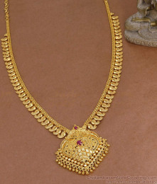 Grand Look Ruby Stone Gold Plated Mango Haram Wedding Jewelry HR3591