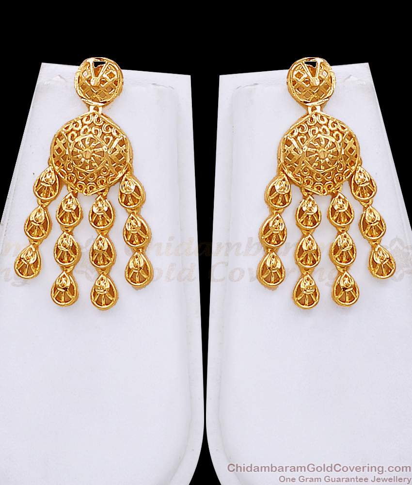 Buy Two Gram Gold Long Arabic Haram With Earring Dubai Gold Jewelry HR3594