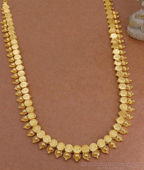 Latest Lakshmi Coin Gold Long Haram Design For Women Bridal Collections HR3599