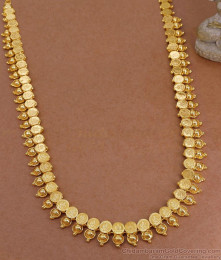 Latest Lakshmi Coin Gold Long Haram Design For Women Bridal Collections HR3599