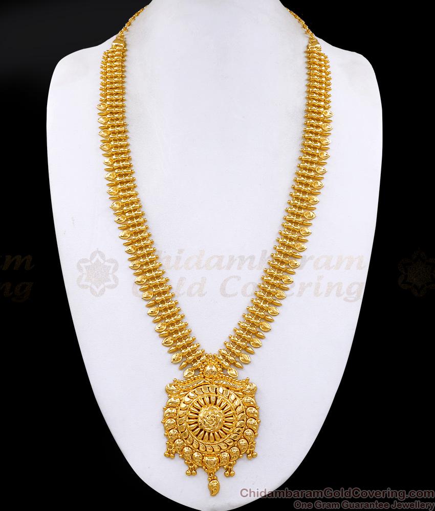 Plain Mango Design Micro Gold Plated Haram Wedding Jewelry For Women HR3600 Plain Mango Design Micro Gold Plated Haram Wedding Jewelry For Women HR3600