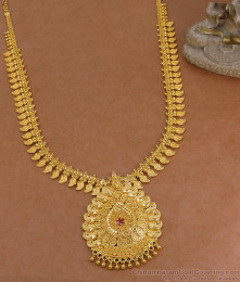 High Quality Gold Imitation Long Haram Ruby Stone Mango Mala Design HR3603