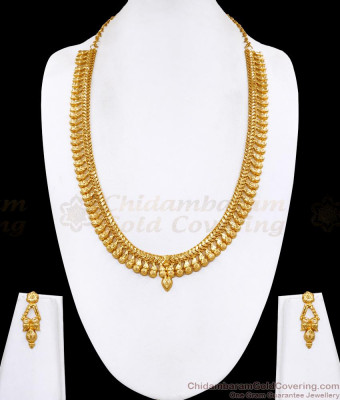 New Arrival Micro Gold Plated Mullaipoo Kerala Haram With Matching Earring HR3606