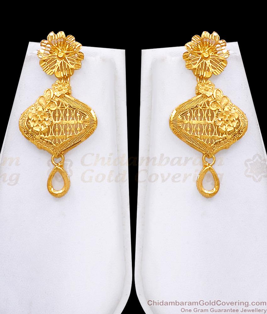 Latest Flower Design Arabic Forming Gold Haram Necklace Combo Set Online HR3623