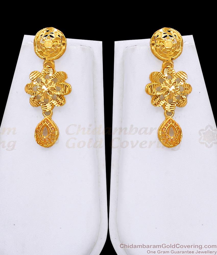 Premium Bridal Wear Forming Gold Haram Set Meenakari Floral Design With Matching Earrings HR3630