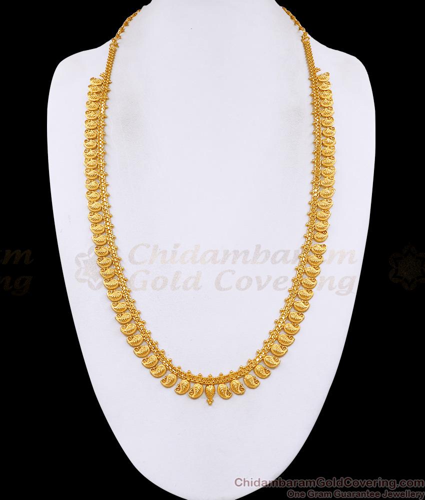 Latest One Gram Gold Mango Haram Without Stone For Bridal Wear Online HR3632