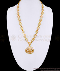 Full White Stone Impon Panchaloha Haram 5 Metal Bridal Jewelry Shop Online HR3639
