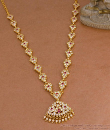 High Quality Five Metal Impon Haram Ruby White Stone Design For Wedding HR3640