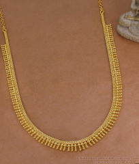 Light Weight One Gram Gold Mullai Mottu Haram For Bridal Wear HR3641