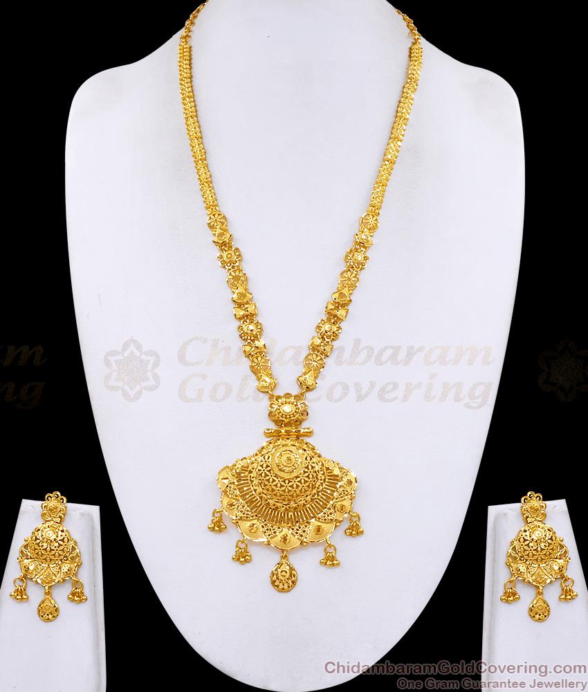 New Arrival Forming Gold Bridal Long Haram Collections Shop Online HR3652