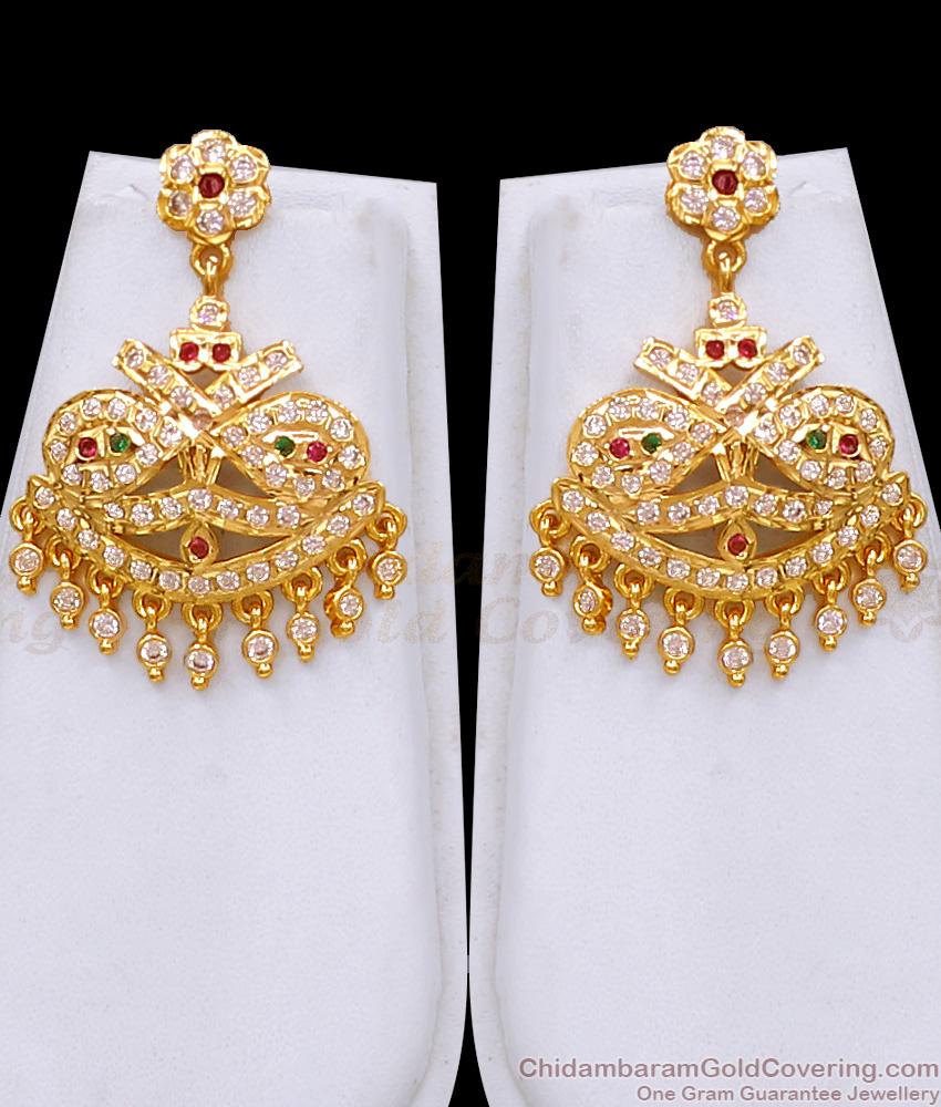 Premium Quality Impon Panchaloha Mango Haram Necklace 5 Metal Bridal Set HR3669