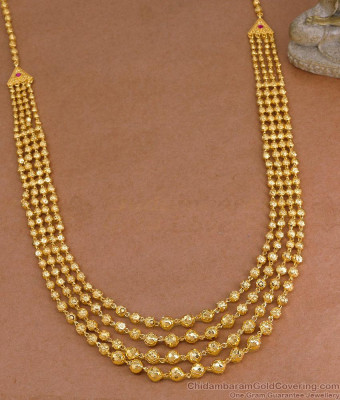 Traditional Gold Imitation Multi Beads Layer Rani Haram For Women HR3670
