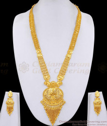 Bollywood Fashion Forming Gold Long Haram Earring Bridal Combo HR3675