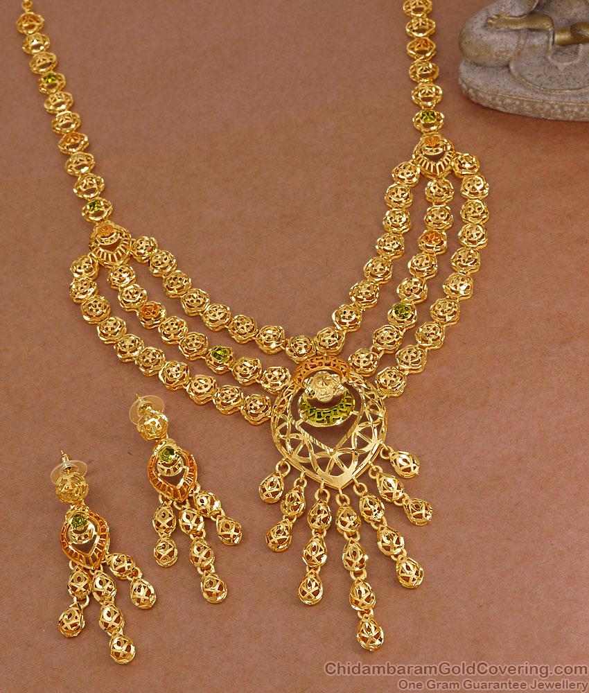 New Arrival Multi Layer Arabic Gold Haram Earring For Women Wedding HR3678