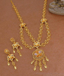 Exquisite Handcrafted Floral Gold Forming Long Haram Shop Online HR3681