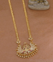 Premium Quality Impon Long Lotus Haram With Stone For Wedding HR3690