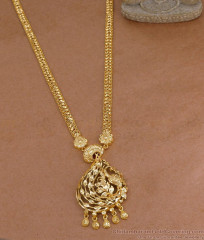 Beautiful Plain Micro Gold Plated Haram Peacock Design For Brides HR3694