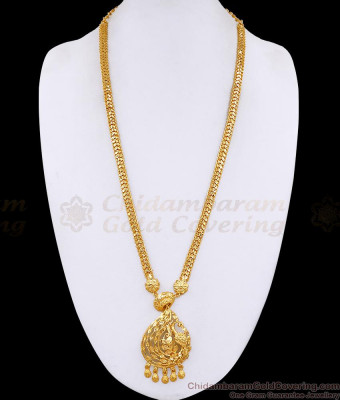 Beautiful Plain Micro Gold Plated Haram Peacock Design For Brides HR3694