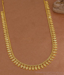 Latest One Gram Gold Mullaipoo Malai Long Haram For Wedding HR3697