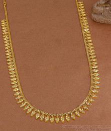 Latest One Gram Gold Mullaipoo Malai Long Haram For Wedding HR3697