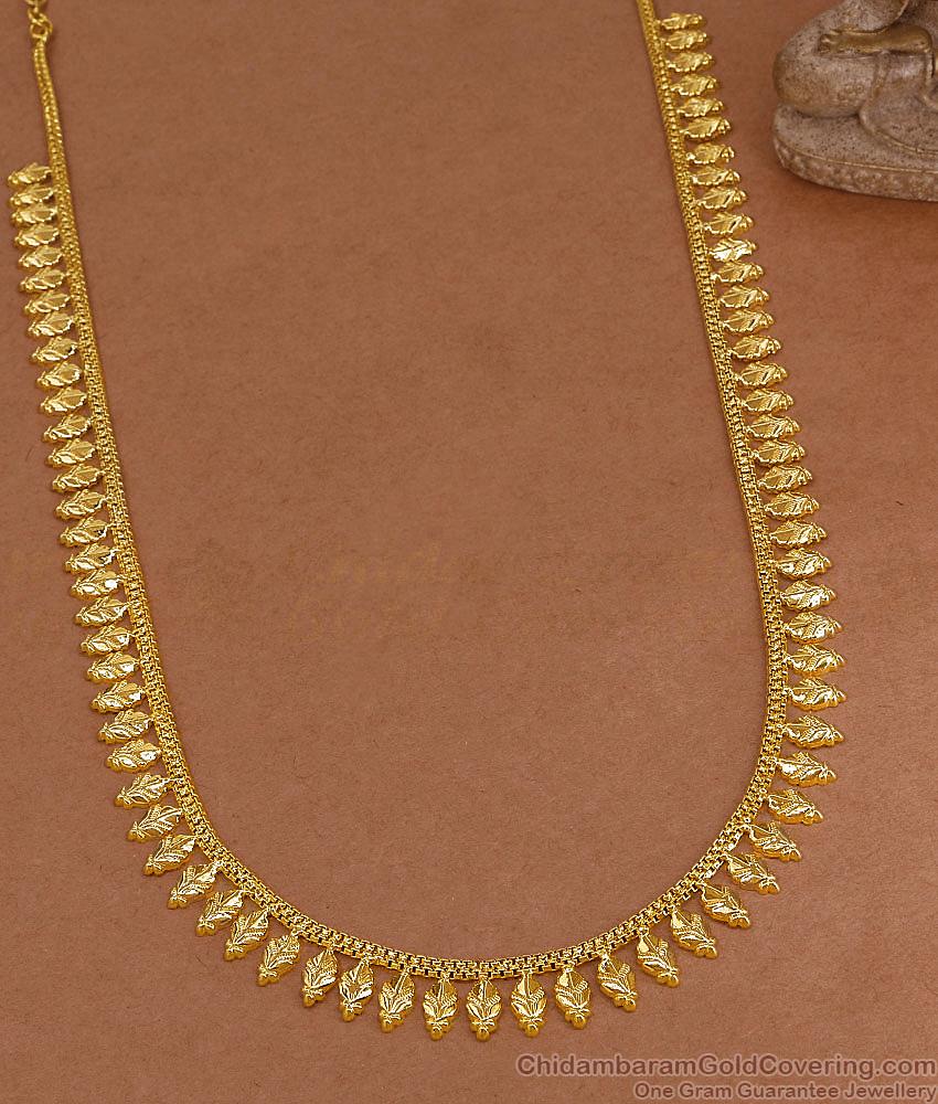 Latest One Gram Gold Mullaipoo Malai Long Haram For Wedding HR3697